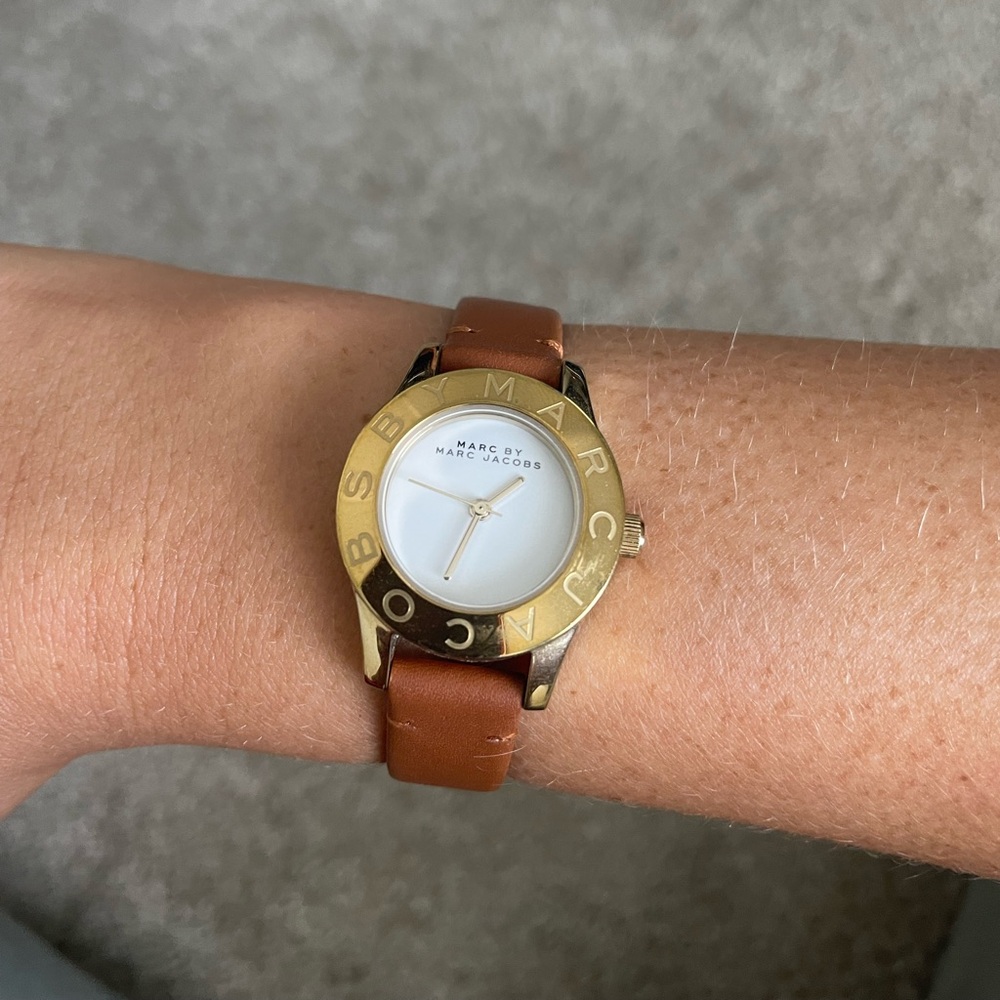 Marc Jacobs brown leather watch
